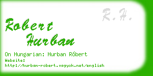 robert hurban business card